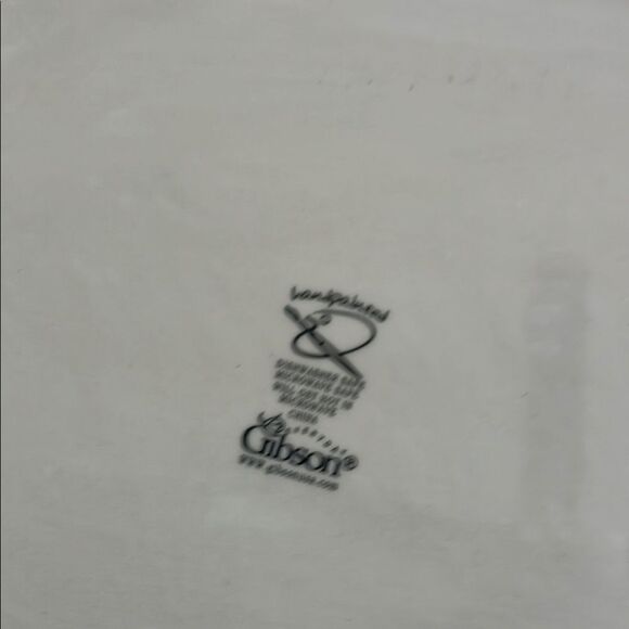 Gibson Oval Platter with Rooster Design - Green and Cream - Picture 2 of 3